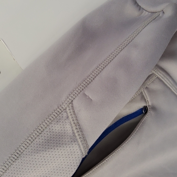 MAJESTIC boys small 1/4 zip pullover gray with blue accent great condition - Picture 3 of 6